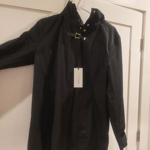 NWT Cole Haan Women's Stowaway Hood Zip Jacket Black